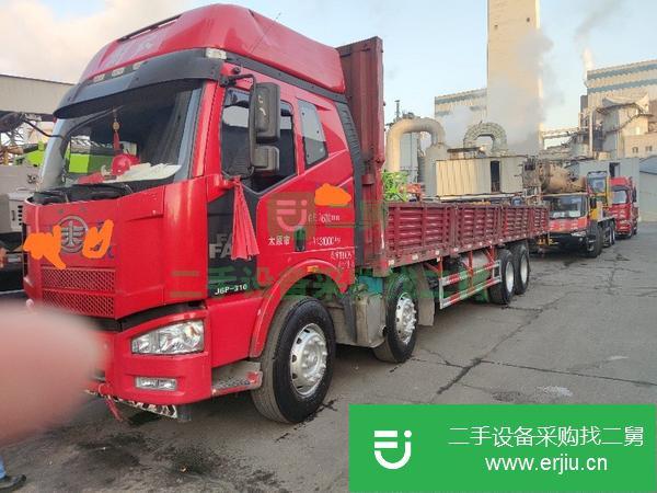 山西出售二手解放J6-9.6米高欄半掛車車況精品全國提檔過戶