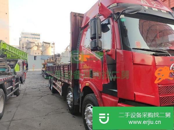 山西出售二手解放J6-9.6米高欄半掛車車況精品全國提檔過戶