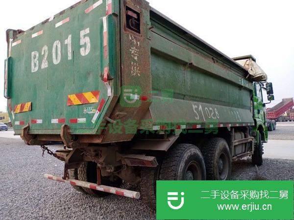 山東出售二手德龍后八輪國五5.8米350馬力自卸車