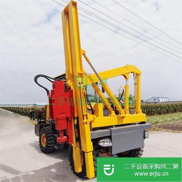 山東出售二手公路護欄打樁機