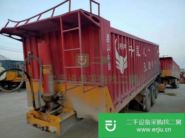 山東出售二手8.5*2.5*1.8米后翻半掛車,廣東富華橋,真空輪胎,原車手續(xù)