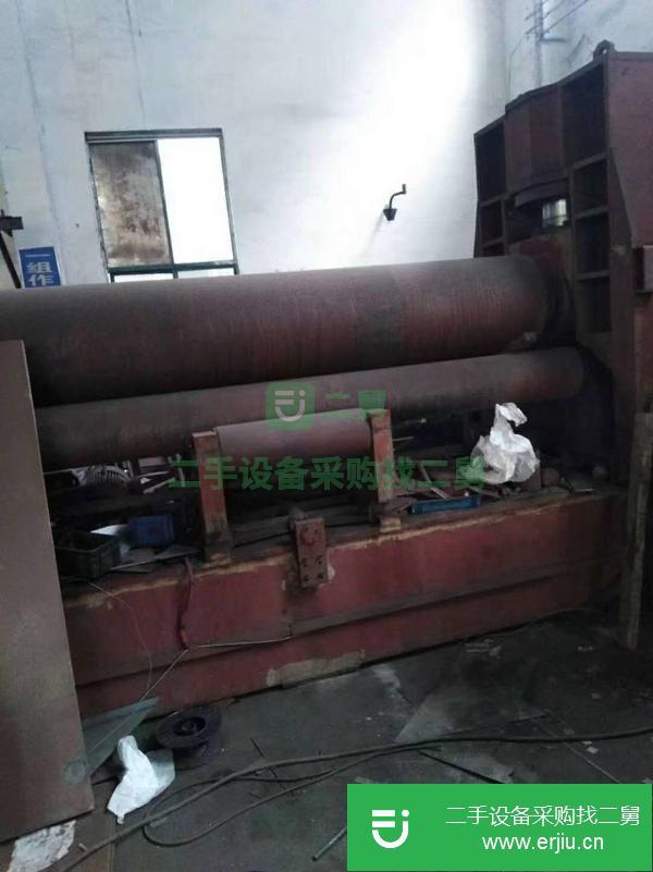 河南出售二手45X3米液壓上棍萬能卷板機