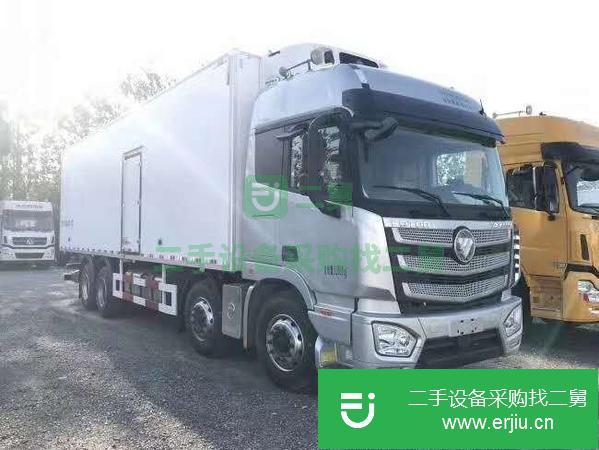 陜西出售二手福田歐曼9.6米400馬力冷藏車