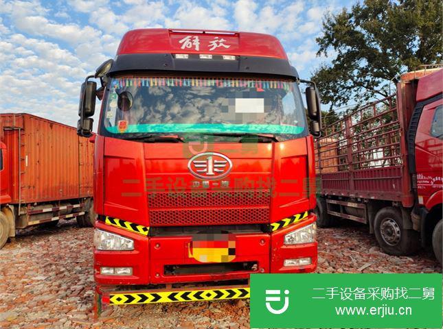 江西出售二手一汽解放J6前四后四9.6米花欄貨車