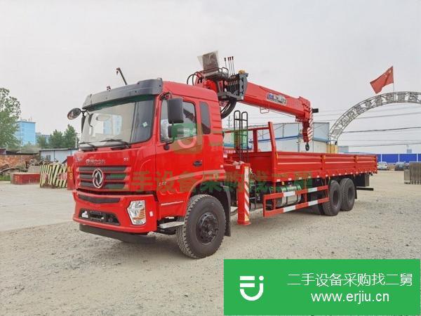 湖北出售二手東風D3后八輪搭載威力12噸隨車吊