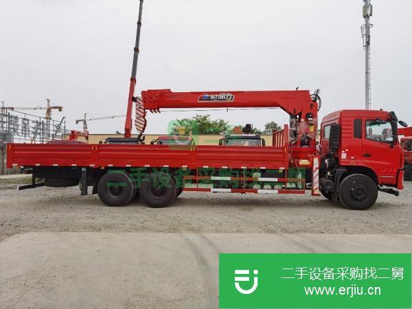 湖北出售二手東風D3后八輪搭載威力12噸隨車吊