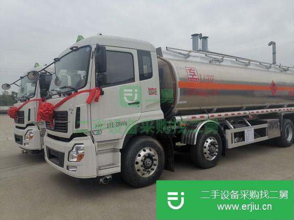 湖北出售二手東風天龍前四后八350馬力油罐車
