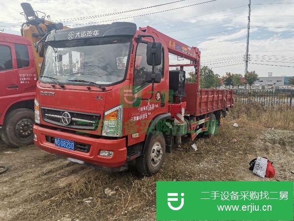 陜西出售二手藍(lán)牌5噸隨車吊