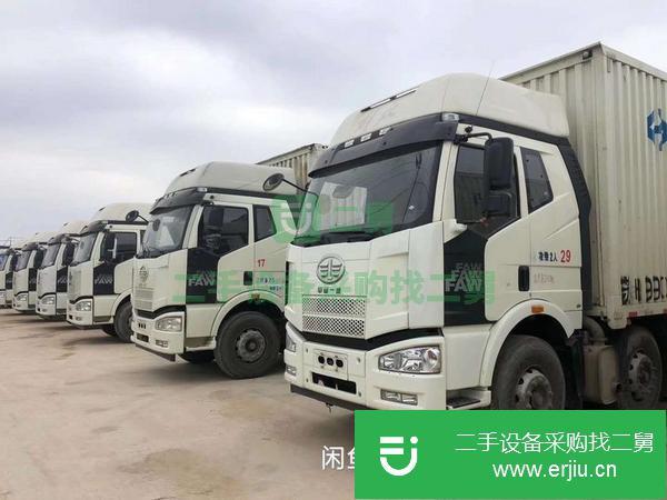 山東出售前四后四9.6米解放廂式貨車，280馬力國五排放