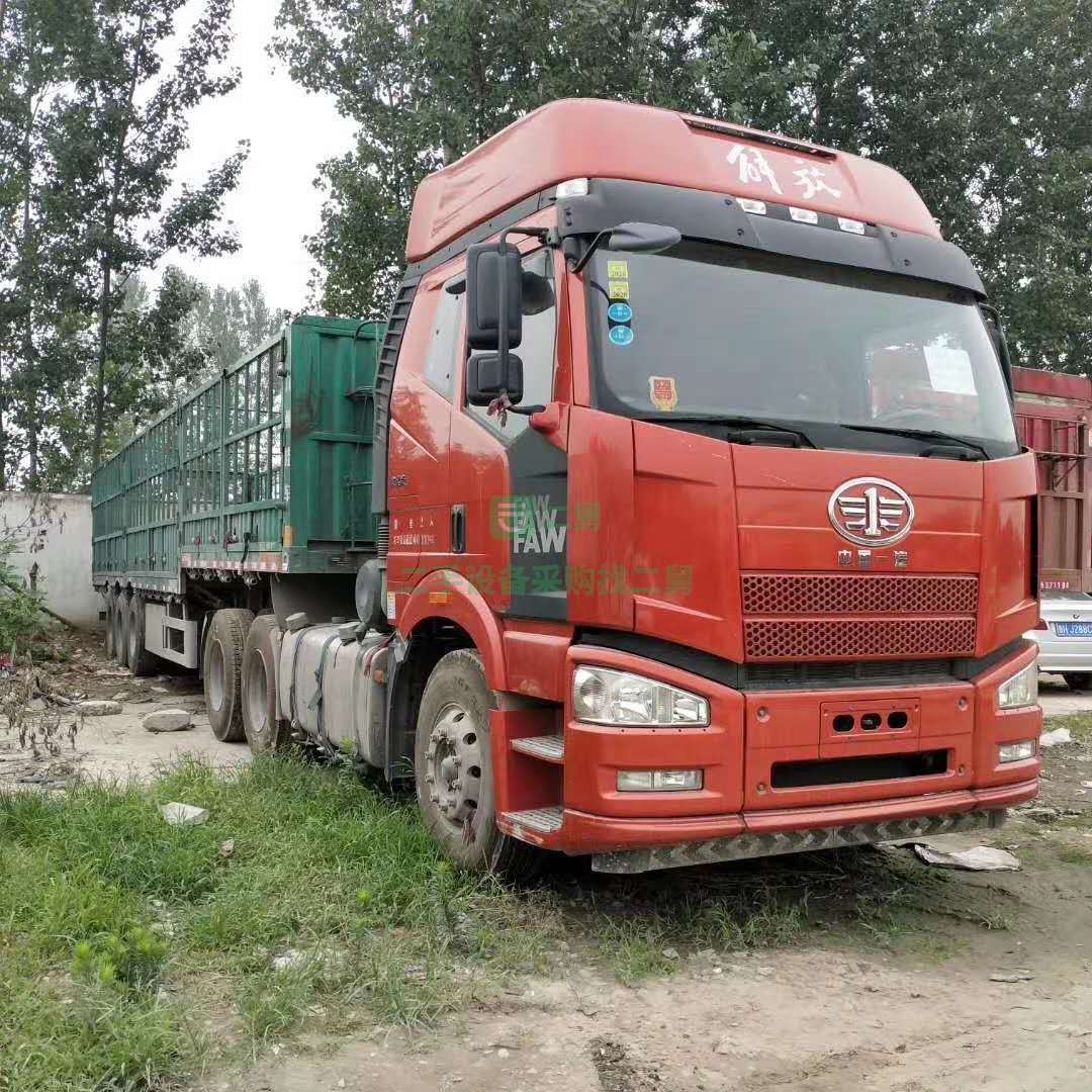 出售二手解放天v牽引車頭17年430馬力