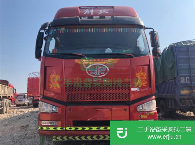 江西出售二手解放J6P前四后八9.6高欄載貨車