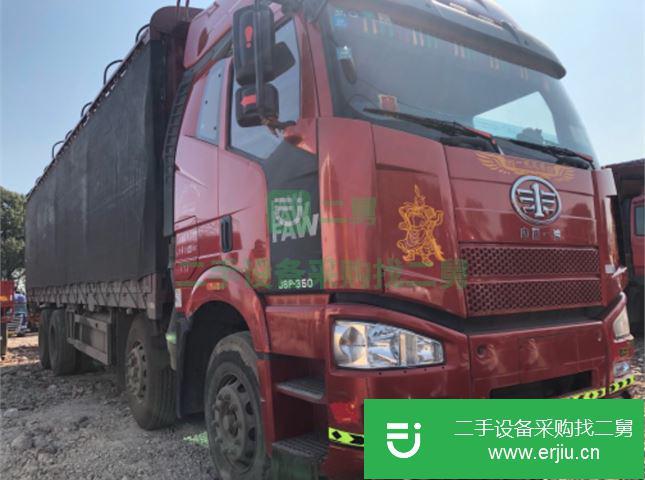 江西出售二手解放J6P前四后八9.6高欄載貨車