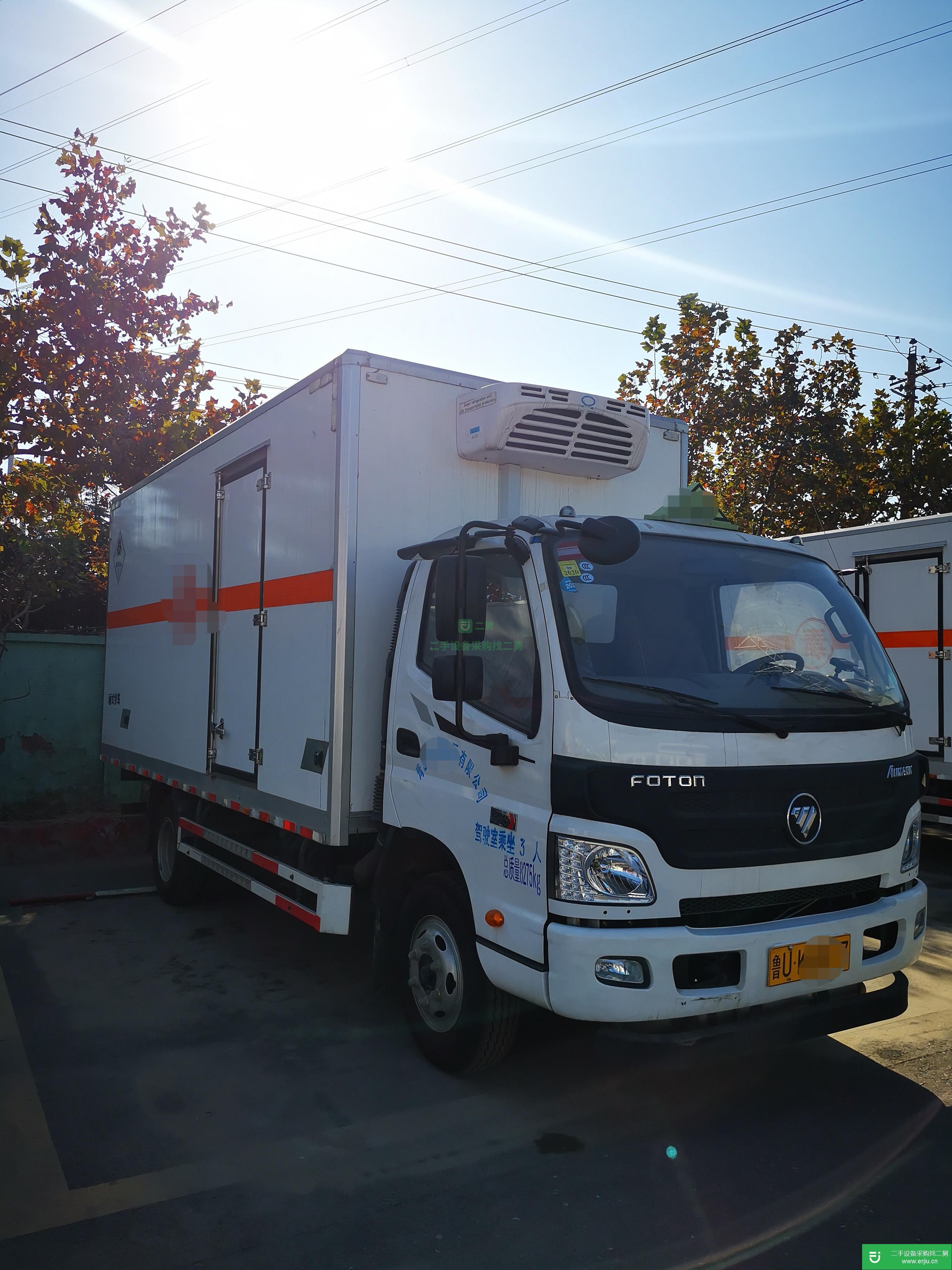 山東出售二手福田歐馬可5米2冷藏廂式貨車