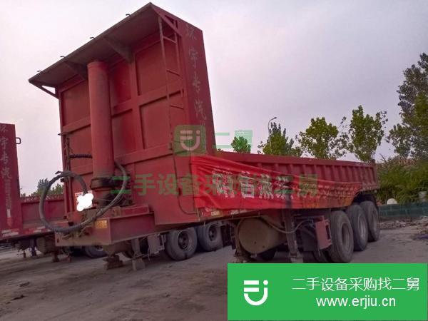 山東出售二手11米自卸半掛車
