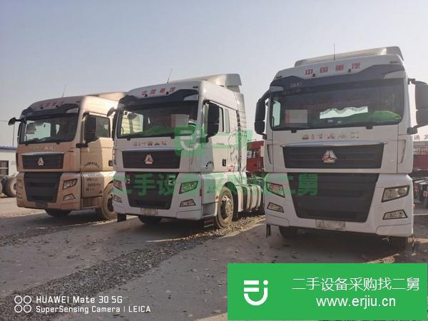 山東出售二手17年汕德卡國五排放540馬力牽引車