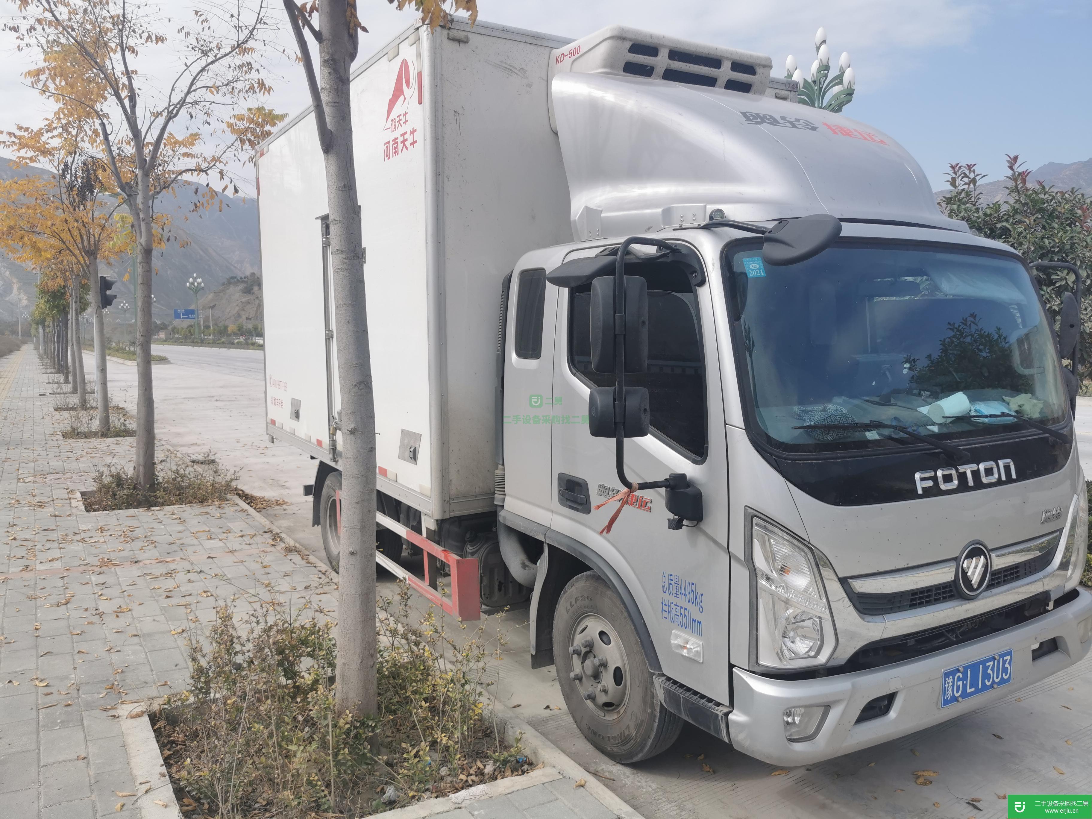 河南出售二手福田奧鈴冷藏車146馬力