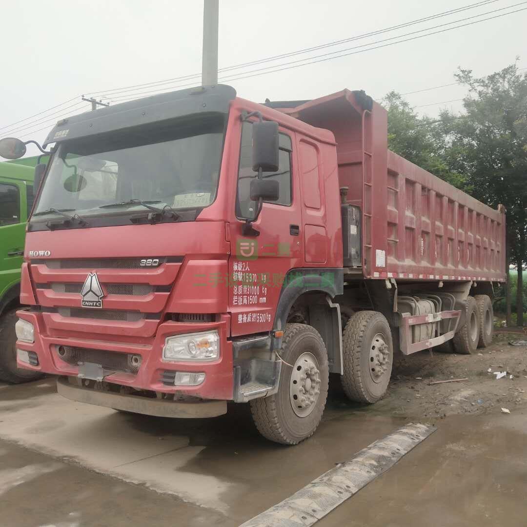 出售二手德龍前四后八工程自卸車