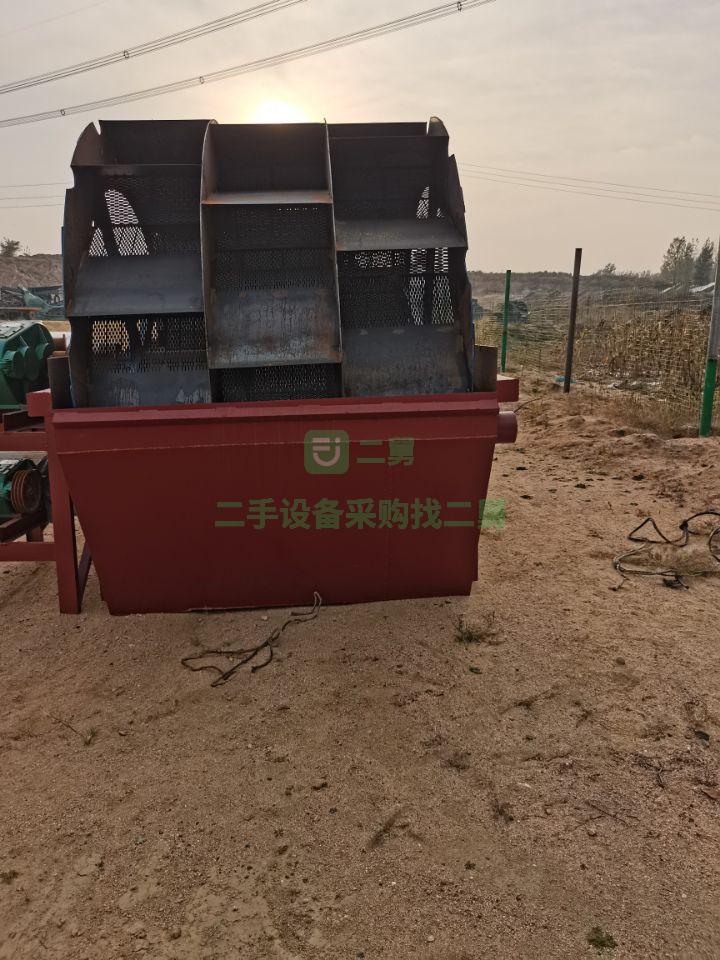出售二手的洗沙水輪3排破碎機