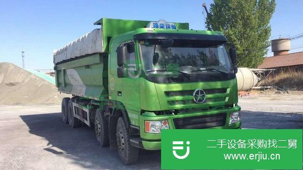 河北出售二手18年國五大運前四后八環保綠自卸車