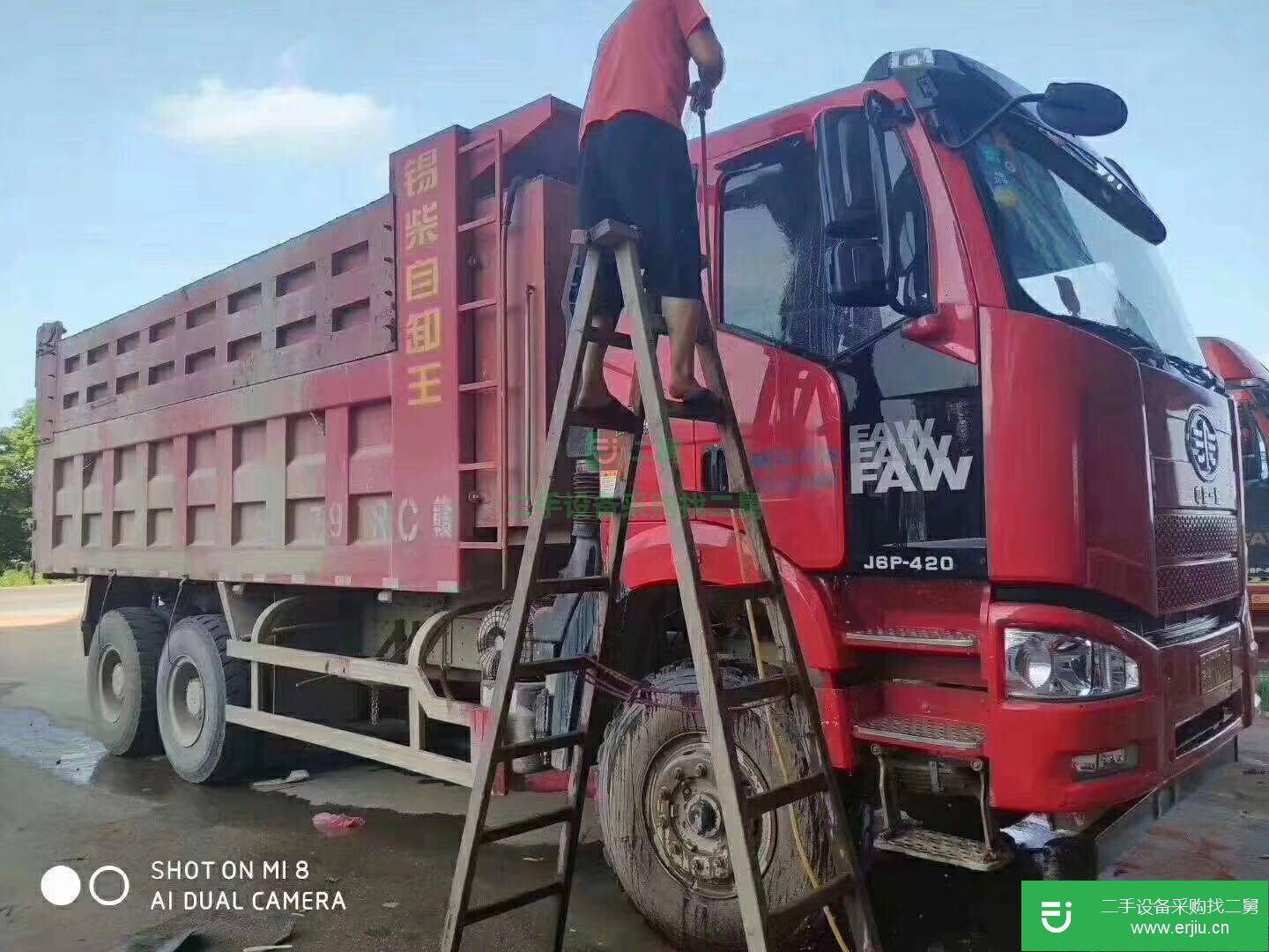 江西出售二手解放J6P自卸車