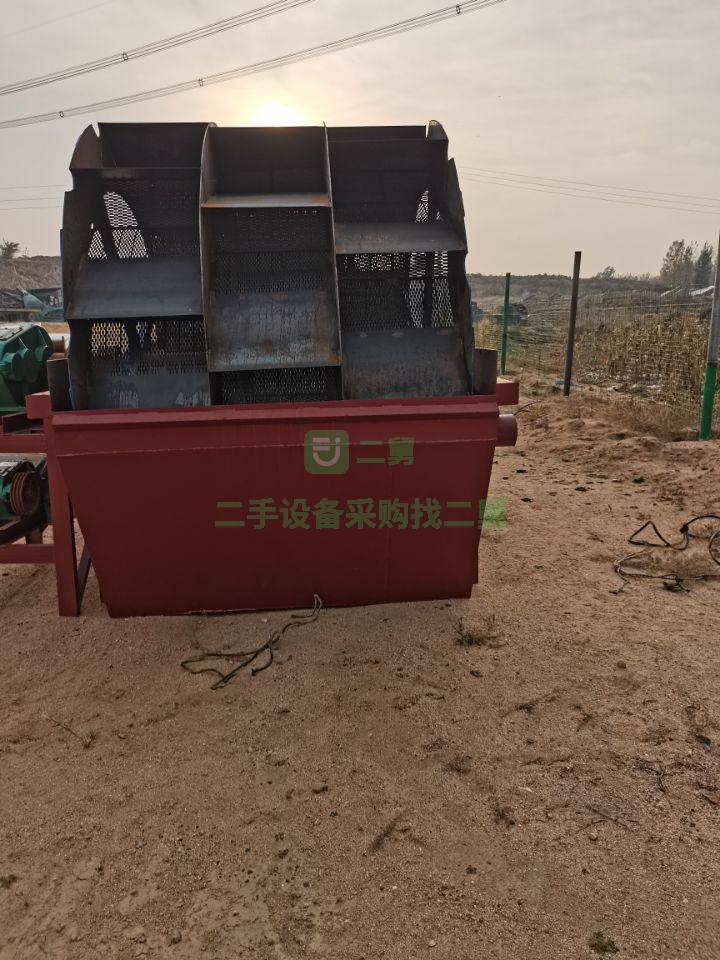 出售二手的洗沙水輪3排破碎機