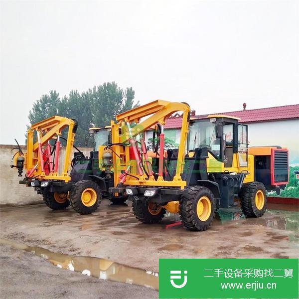 山東出售二手小四輪護(hù)欄打樁機(jī)