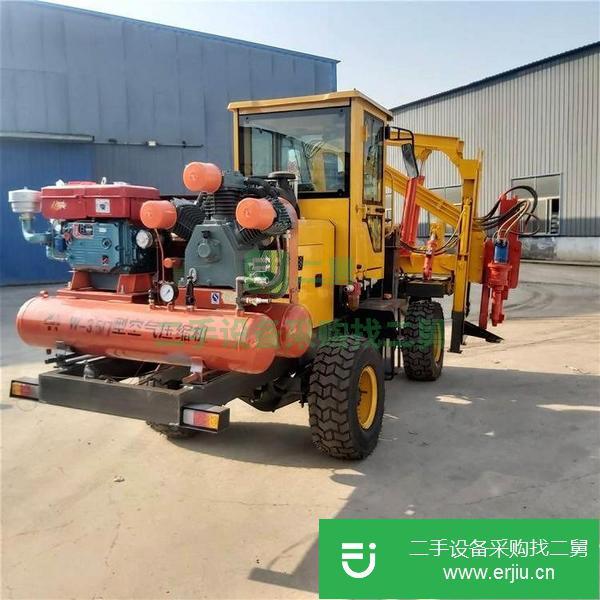 山東出售二手小四輪護(hù)欄打樁機(jī)