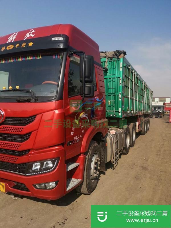 河北出售解放牽引車，430馬力，車況精品帶11米永達掛車