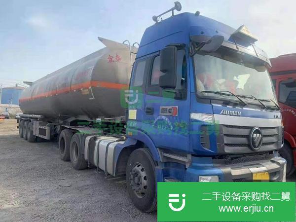福建出售二手歐曼國(guó)四380馬力50立方鋁合金油罐車