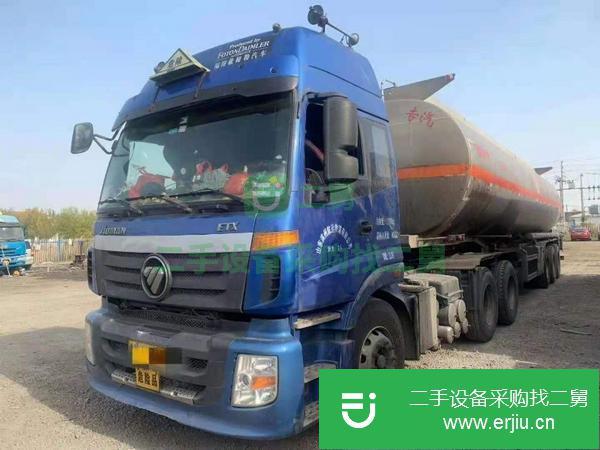 福建出售二手歐曼國(guó)四380馬力50立方鋁合金油罐車