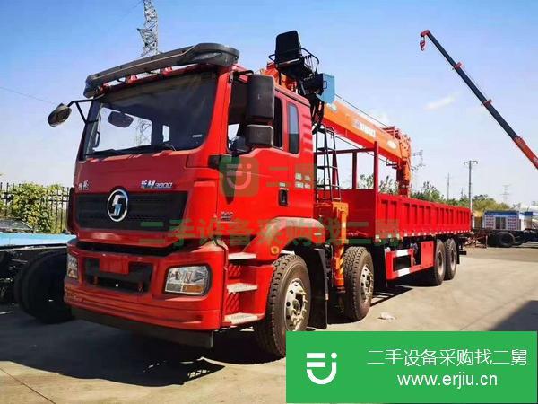 四川出售二手陜汽德龍前四后八340馬力隨車吊