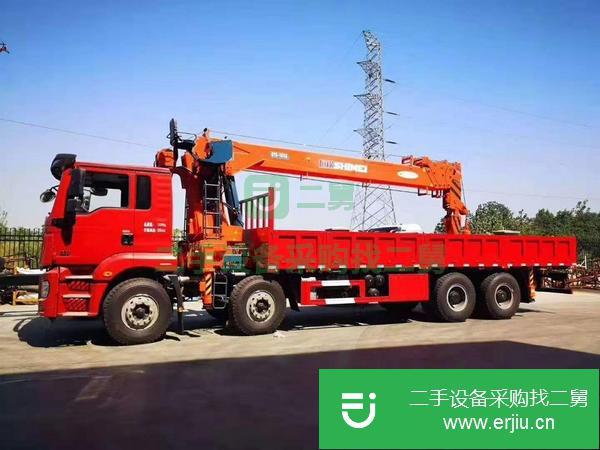 四川出售二手陜汽德龍前四后八340馬力隨車吊