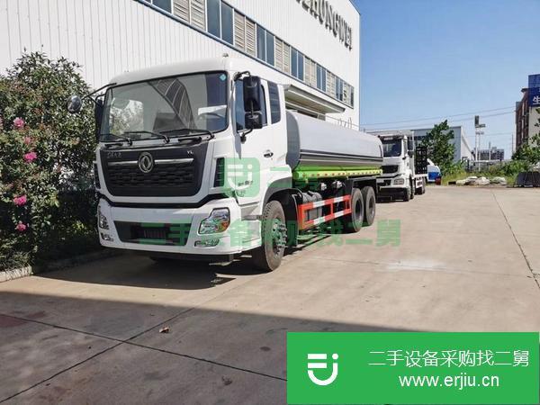 湖北出售二手東風(fēng)天龍18立方灑水車350馬力發(fā)動機(jī)9檔變速箱