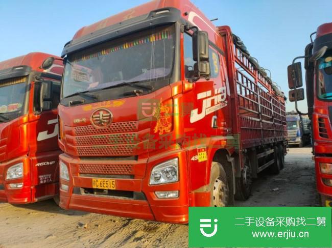 江西出售二手一汽解放9.6米高欄前四后八貨車