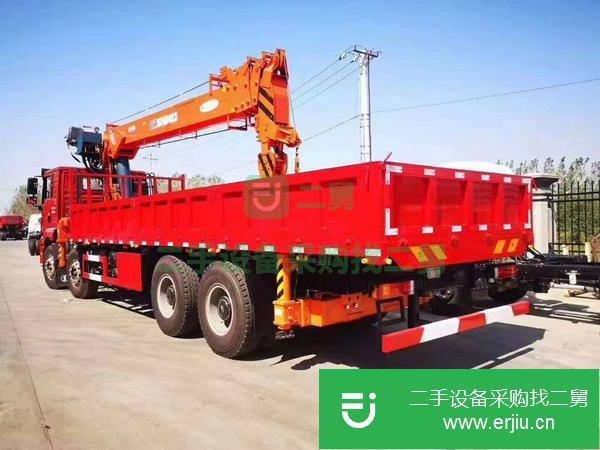 四川出售二手陜汽德龍前四后八340馬力隨車吊