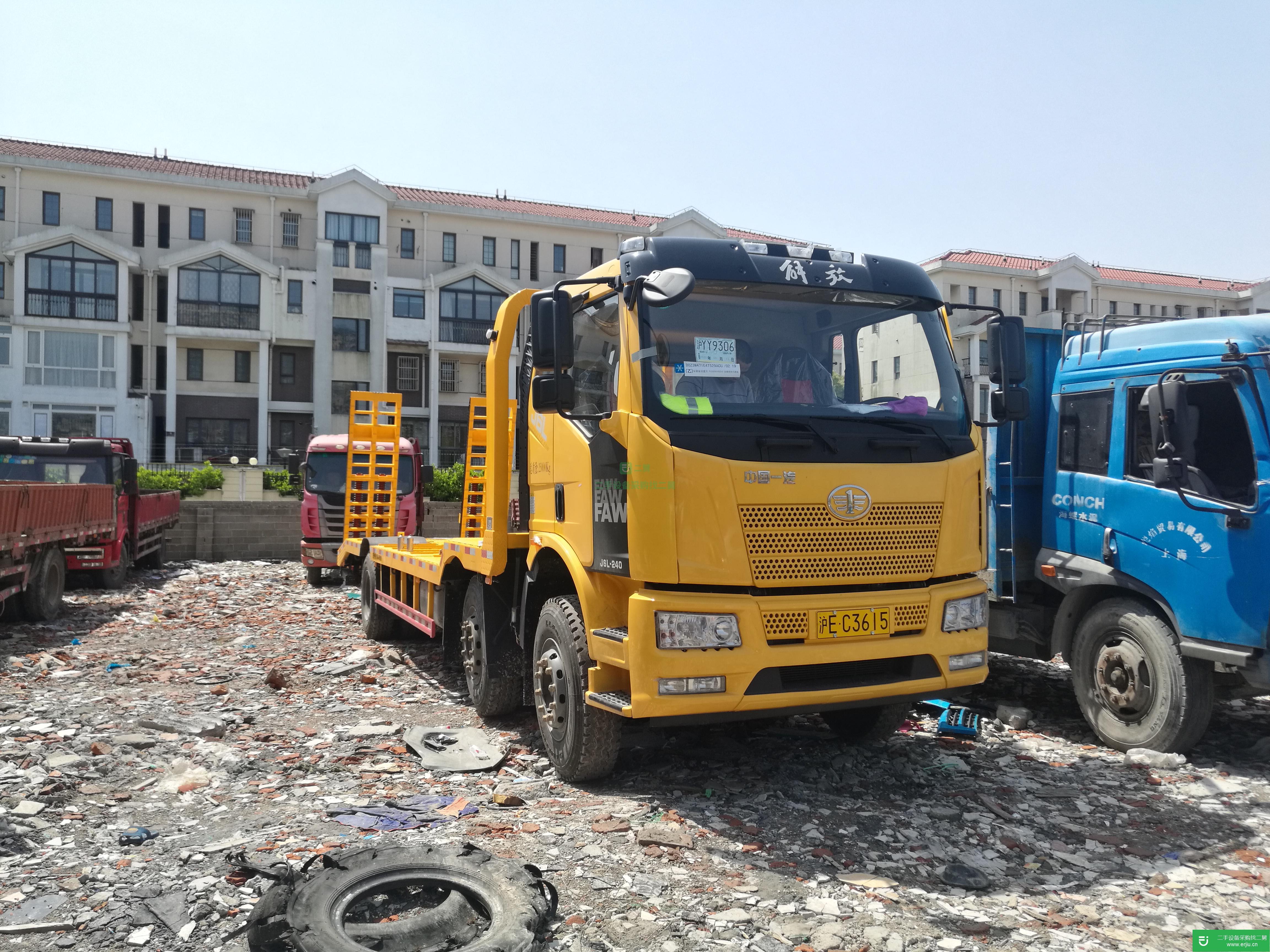 上海出售二手解放J6L平板運(yùn)輸車