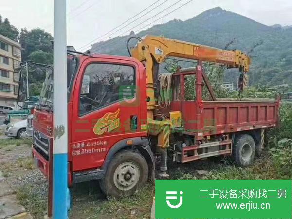湖北出售二手5噸藍牌隨車吊
