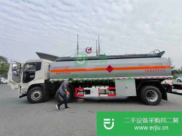 河北出售二手15噸前四后四鋁合金油罐車