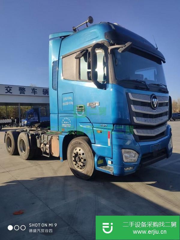 河北出售二手歐曼牽引車，490馬力雙驅高頂平地板，16速