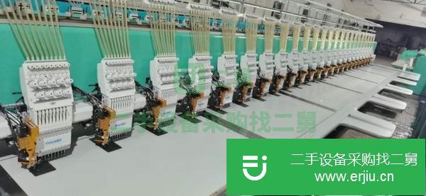 山東出售二手越美高速機繡花機9針28頭360頭距