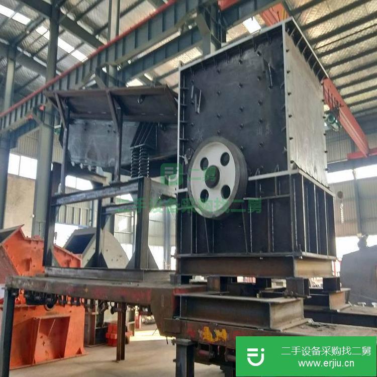 河南出售二手1400*1400移動式花崗石廂式破碎機