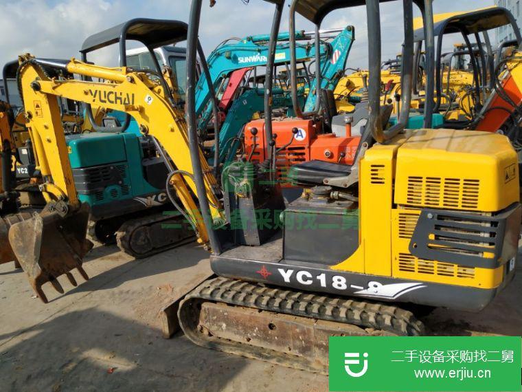 山東出售二手小型玉柴YC18-8履帶式挖掘機