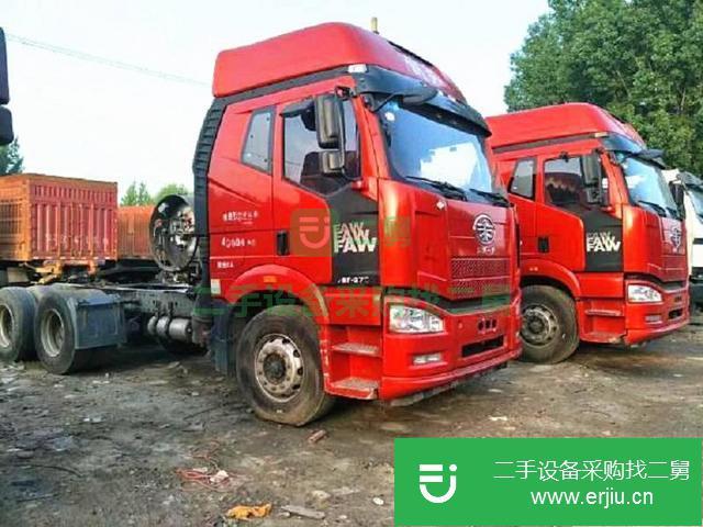 河北出售二手17年解放J6P雙驅(qū)375馬力牽引車
