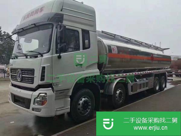 山東出售二手東風天龍前四后八鋁合金油罐車