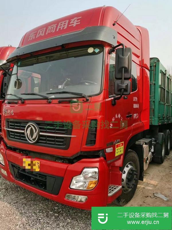 河北出售二手東風(fēng)天龍牽引車，450馬力 精品車頭帶四路監(jiān)控，車況原版輪胎九成