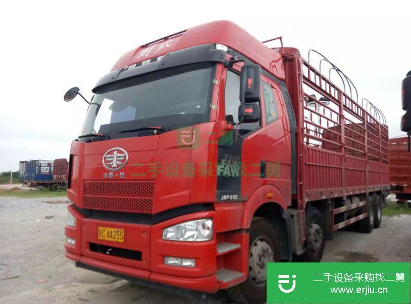 江西出售二手解放J6P倉柵貨車