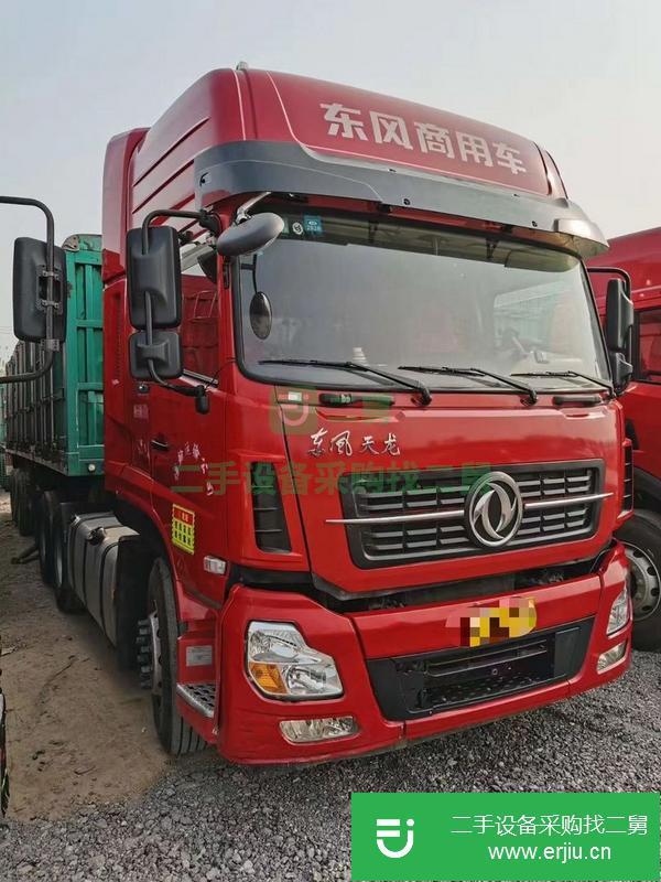 河北出售二手東風(fēng)天龍牽引車，450馬力 精品車頭帶四路監(jiān)控，車況原版輪胎九成