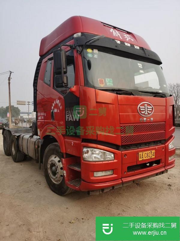 河北出售二手解放牽引車，350馬力國五，雙驅原車原版,審車堅強險輪胎自己看