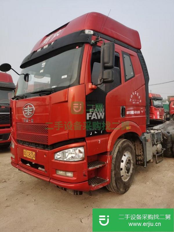 河北出售二手解放牽引車，350馬力國五，雙驅原車原版,審車堅強險輪胎自己看