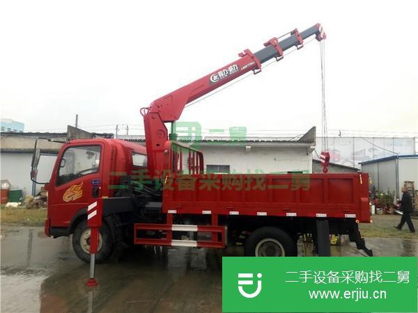 湖北出售二手重汽豪曼程力5噸藍牌隨車吊